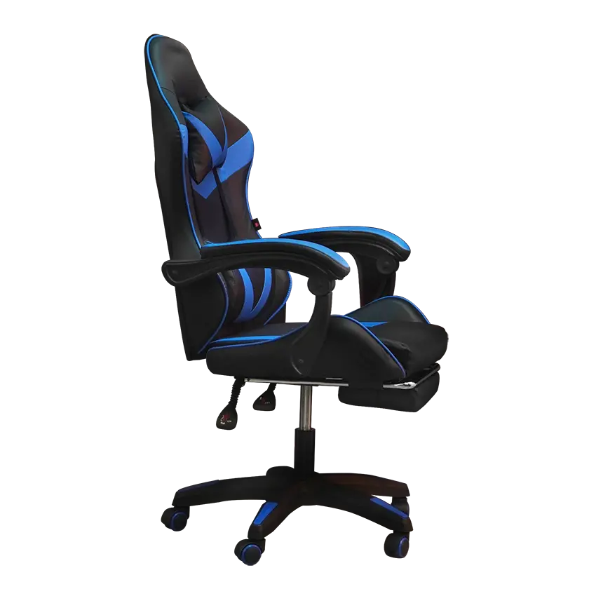 PIRA - X-WING GC V2 KURSI GAMING DENGAN SANDARAN KAKI DAN FITUR MASSAGE / PIJAT warna BLACK - BLUE - PIRA - foto 2