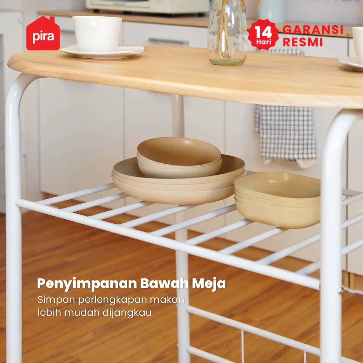 PIRA - SWAN DTS SET MEJA MAKAN DENGAN 2 SET KURSI warna PRO OAK - WHITE - PIRA METROPOLIS - foto 3