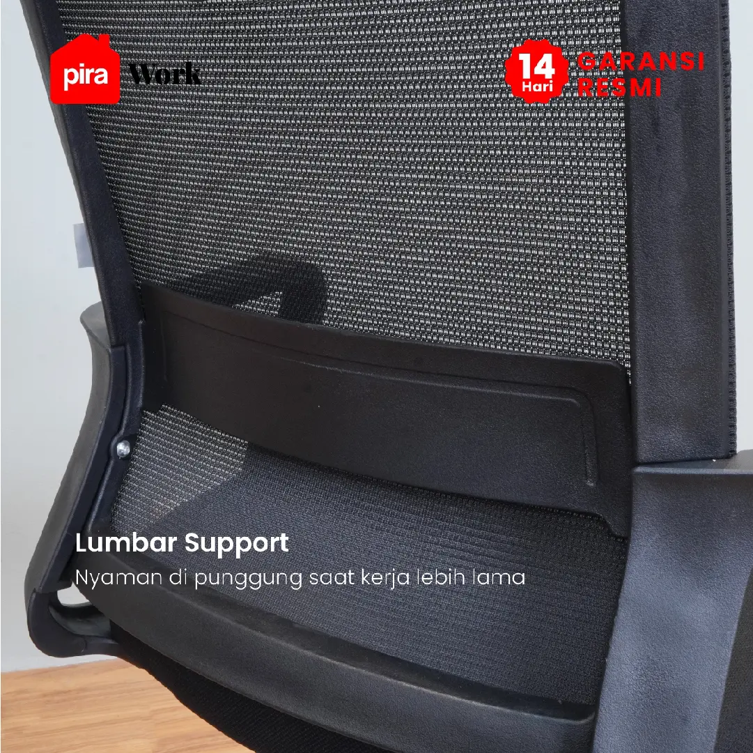PIRA WORK - KYLO A EC KURSI KERJA / KURSI KANTOR / KURSI EKSEKUTIF warna BLACK - GREY - PIRA WORK - foto 6