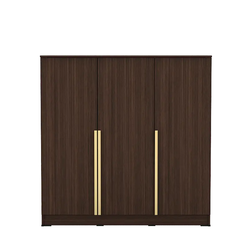 PIRA METROPOLIS - YONA BLS120 LEMARI PAKAIAN 3 PINTU FULL RAK warna AMERICAN WALNUT - GOLD HAIRLINE - PIRA METROPOLIS - foto 6
