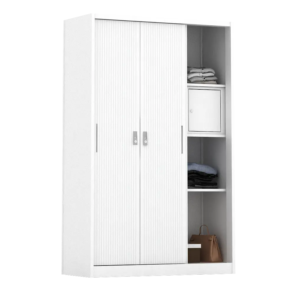 PIRA - LINIO 3A SSL MWD LEMARI PAKAIAN BESI 3 PINTU SLIDING / PINTU GESER warna WHITE - PIRA - foto 5