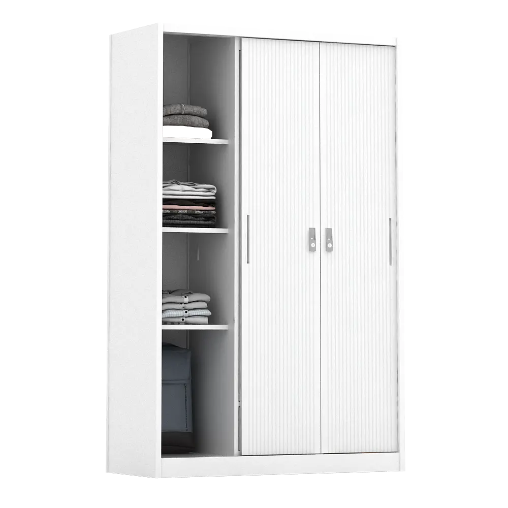 PIRA - LINIO 3A SSL MWD LEMARI PAKAIAN BESI 3 PINTU SLIDING / PINTU GESER warna WHITE - PIRA - foto 6