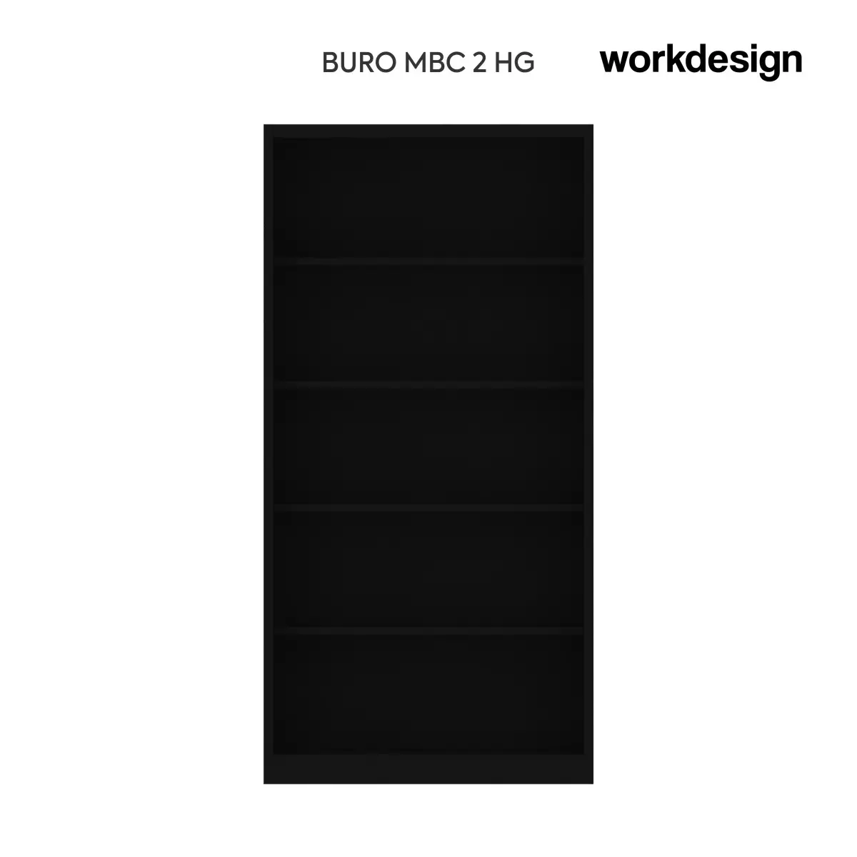 WORKDESIGN BURO AVA MBC 2 HG RAK BUKU BESI / LEMARI ARSIP KANTOR warna BLACK - WORKDESIGN - foto 4