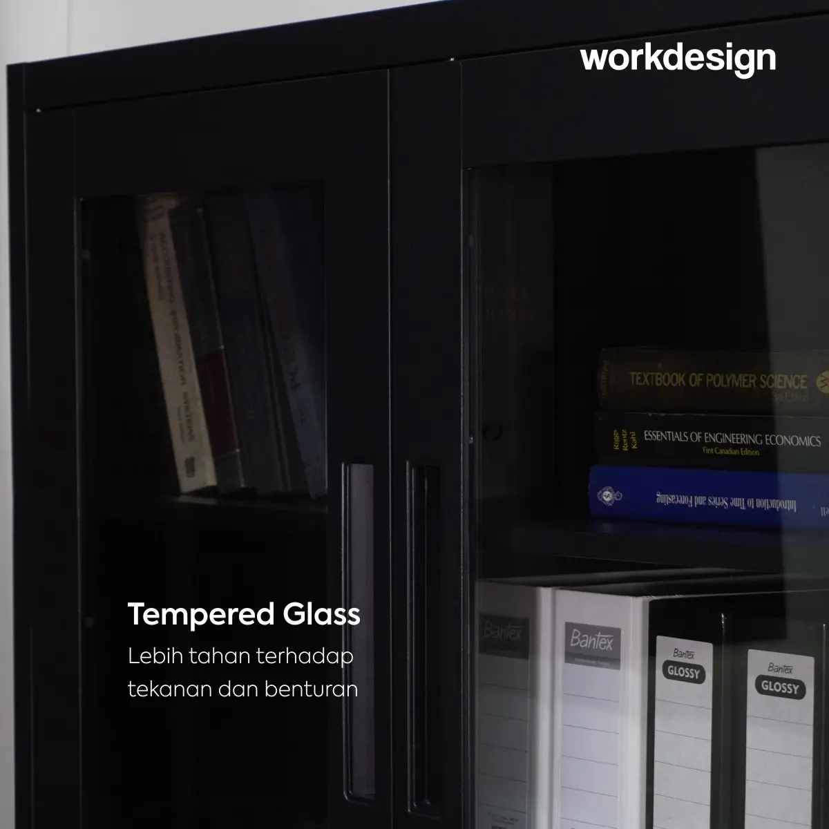 WORKDESIGN BURO AVA MBC 2 HG RAK BUKU BESI / LEMARI ARSIP KANTOR warna BLACK - WORKDESIGN - foto 5