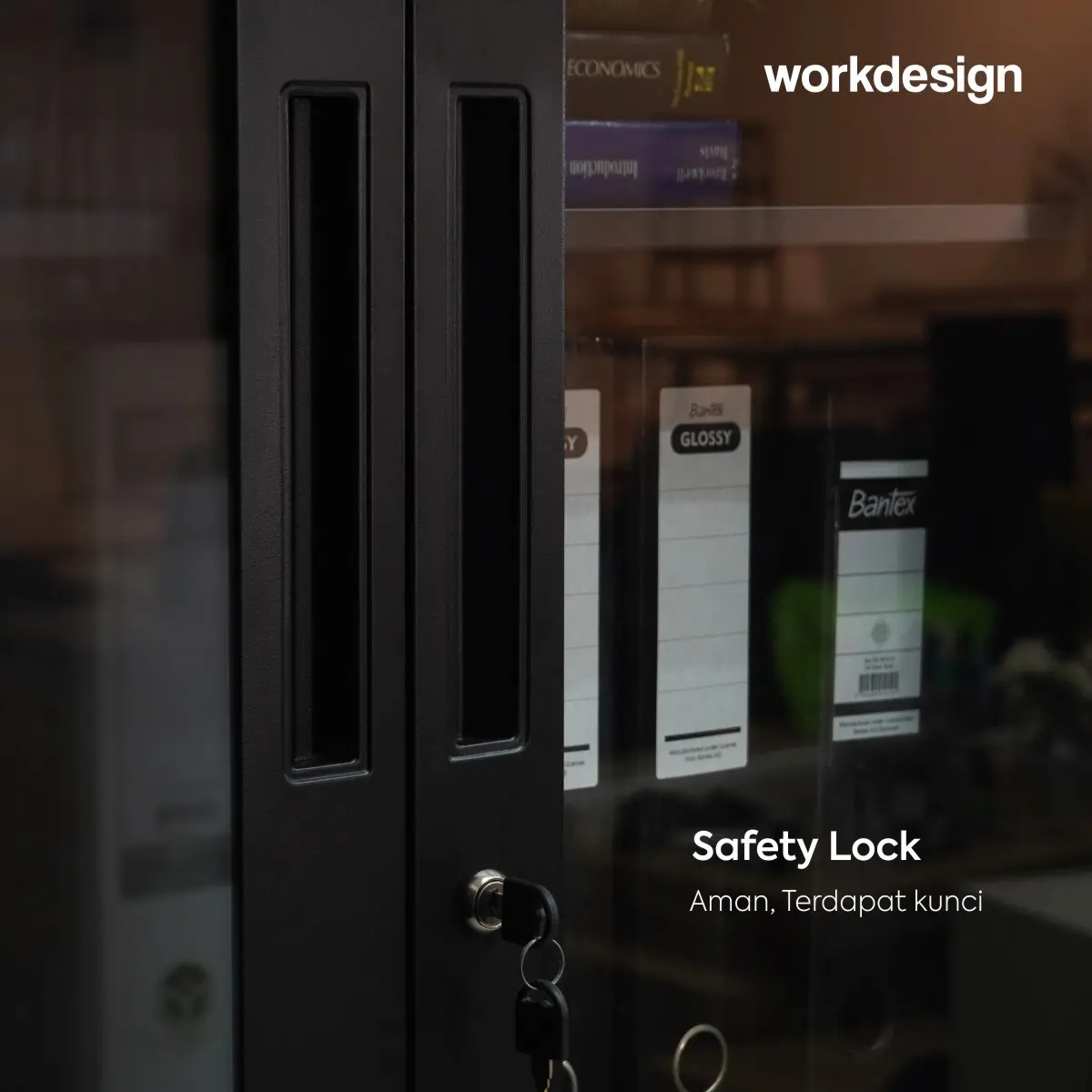 WORKDESIGN BURO AVA MBC 2 HG RAK BUKU BESI / LEMARI ARSIP KANTOR warna BLACK - WORKDESIGN - foto 8