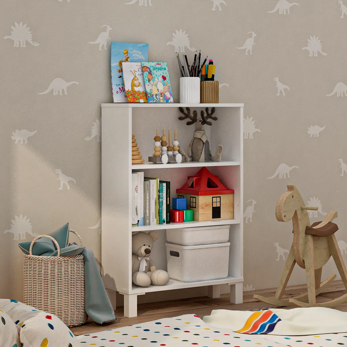 PIRA OX - POLKA BC60 S RAK BUKU / RAK SERBAGUNA / RAK SUSUN warna WHITE - PIRA OX - foto 2