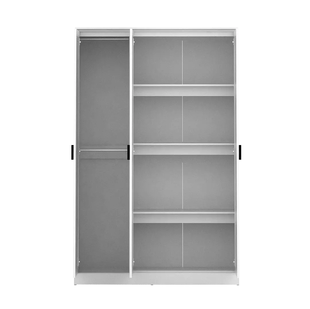 PIRA METROPOLIS -  YORK 3PS LEMARI PAKAIAN 3 PINTU FULL RAK warna WHITE - PIRA METROPOLIS - foto 10