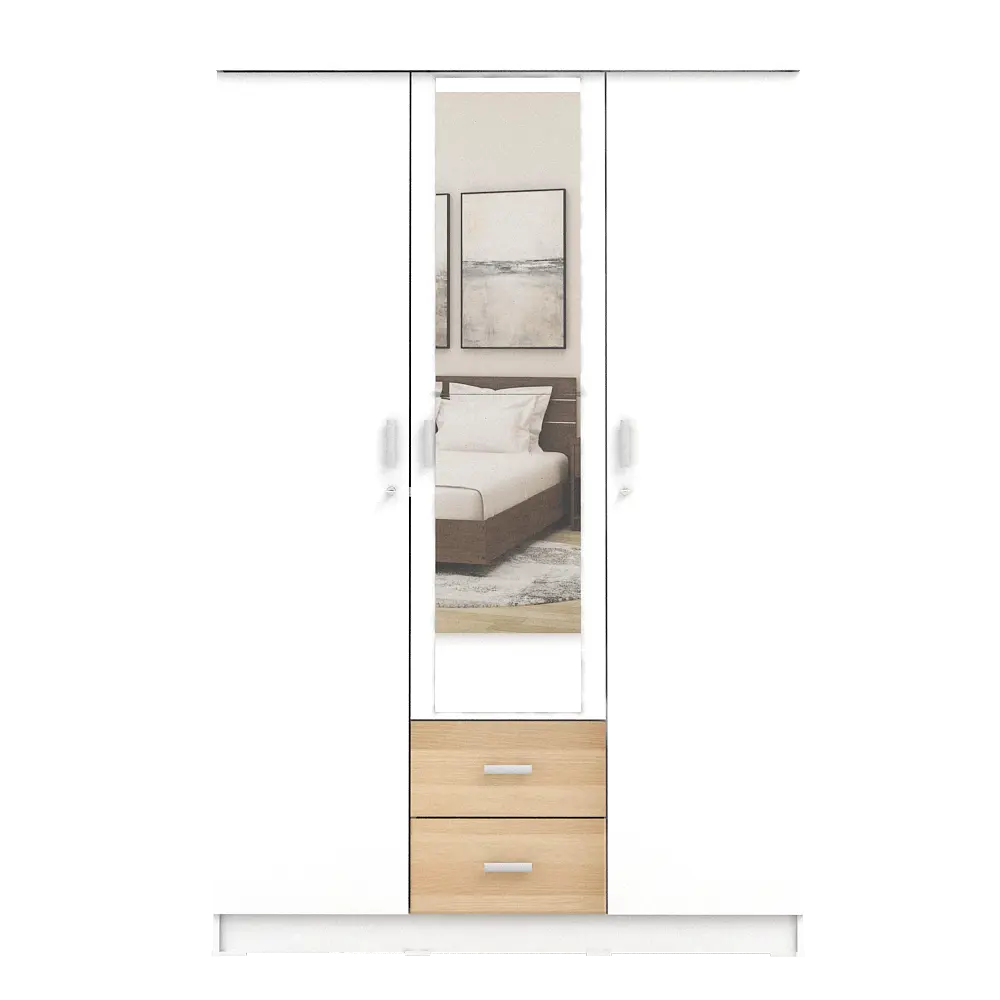 PIRA METROPOLIS OX -  ASTA 3PL LEMARI PAKAIAN 3 PINTU warna WHITE - PRO OAK - PIRA METROPOLIS OX - foto 7