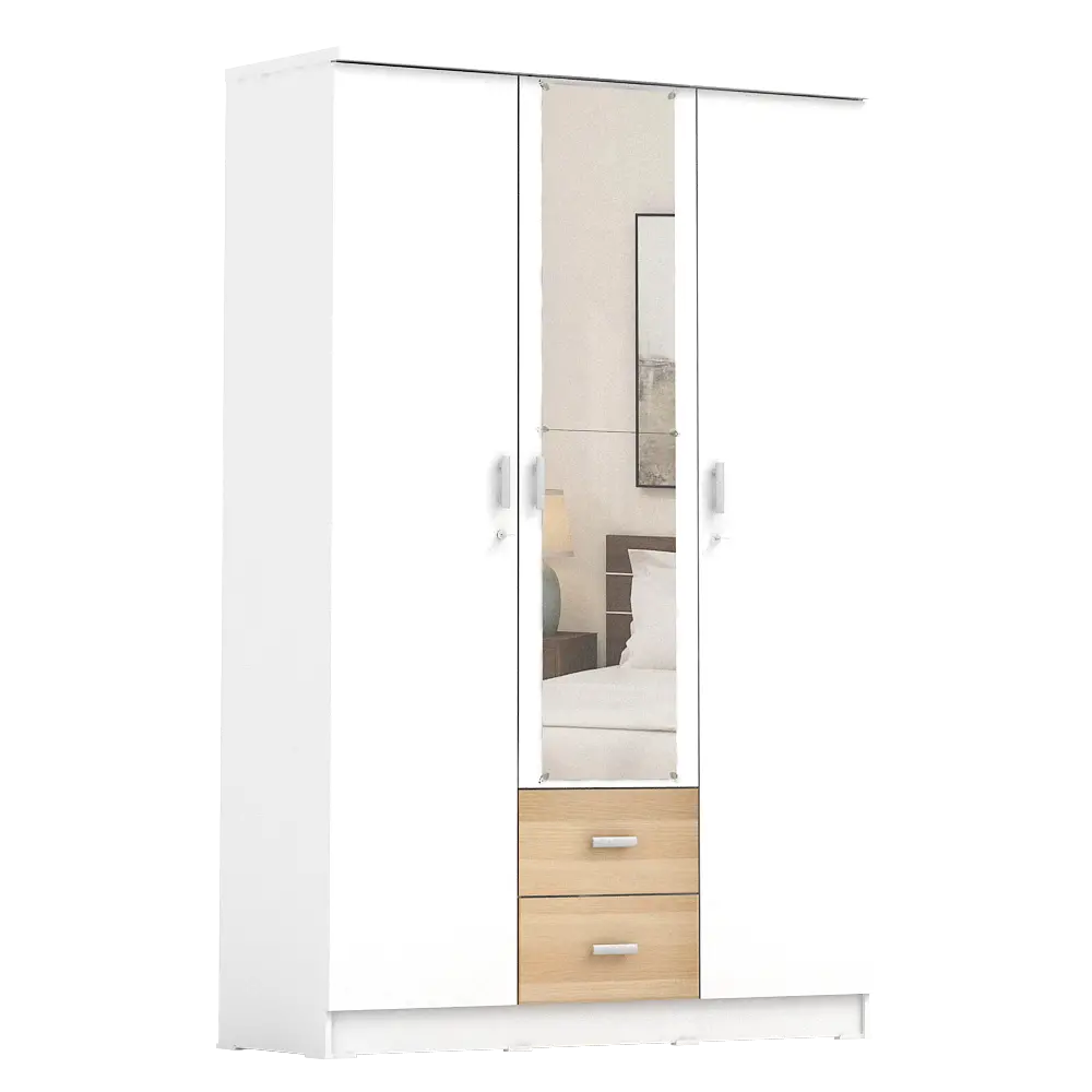PIRA METROPOLIS OX -  ASTA 3PL LEMARI PAKAIAN 3 PINTU warna WHITE - PRO OAK - PIRA METROPOLIS OX - foto 4