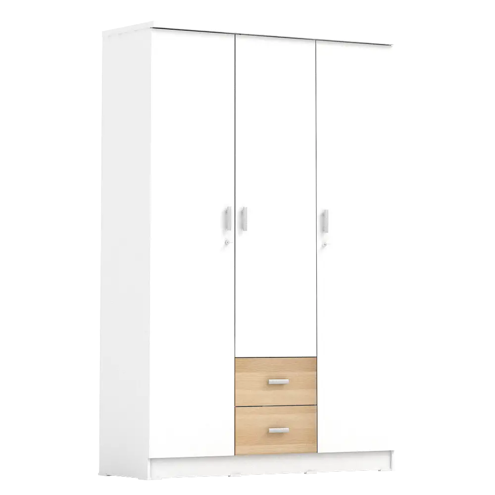 PIRA METROPOLIS OX -  ASTA 3PL LEMARI PAKAIAN 3 PINTU warna WHITE - PRO OAK - PIRA METROPOLIS OX - foto 8