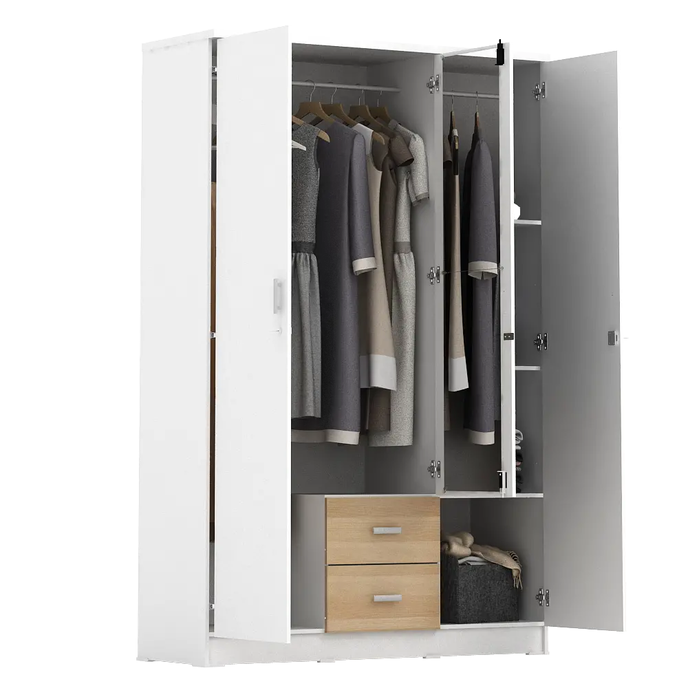 PIRA METROPOLIS OX -  ASTA 3PL LEMARI PAKAIAN 3 PINTU warna WHITE - PRO OAK - PIRA METROPOLIS OX - foto 10