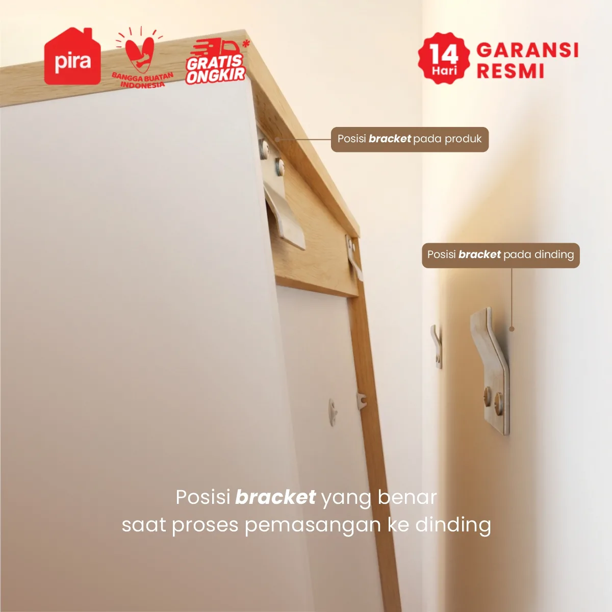 PIRA METROPOLIS OX - HANA KC WU60 RAK DAPUR / RAK GANTUNG DAPUR / KITCHEN SET ATAS 2 PINTU warna WHITE - PRO OAK - PIRA METROPOLIS - foto 5