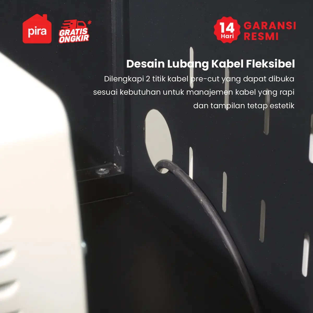 PIRA - ESSEN AVA MKC 80T5 LEMARI DAPUR / RAK DAPUR / RAK OVEN / RAK MICROWAVE / RAK PIRING / RAK DAPUR BESI warna BLACK - PIRA - foto 7