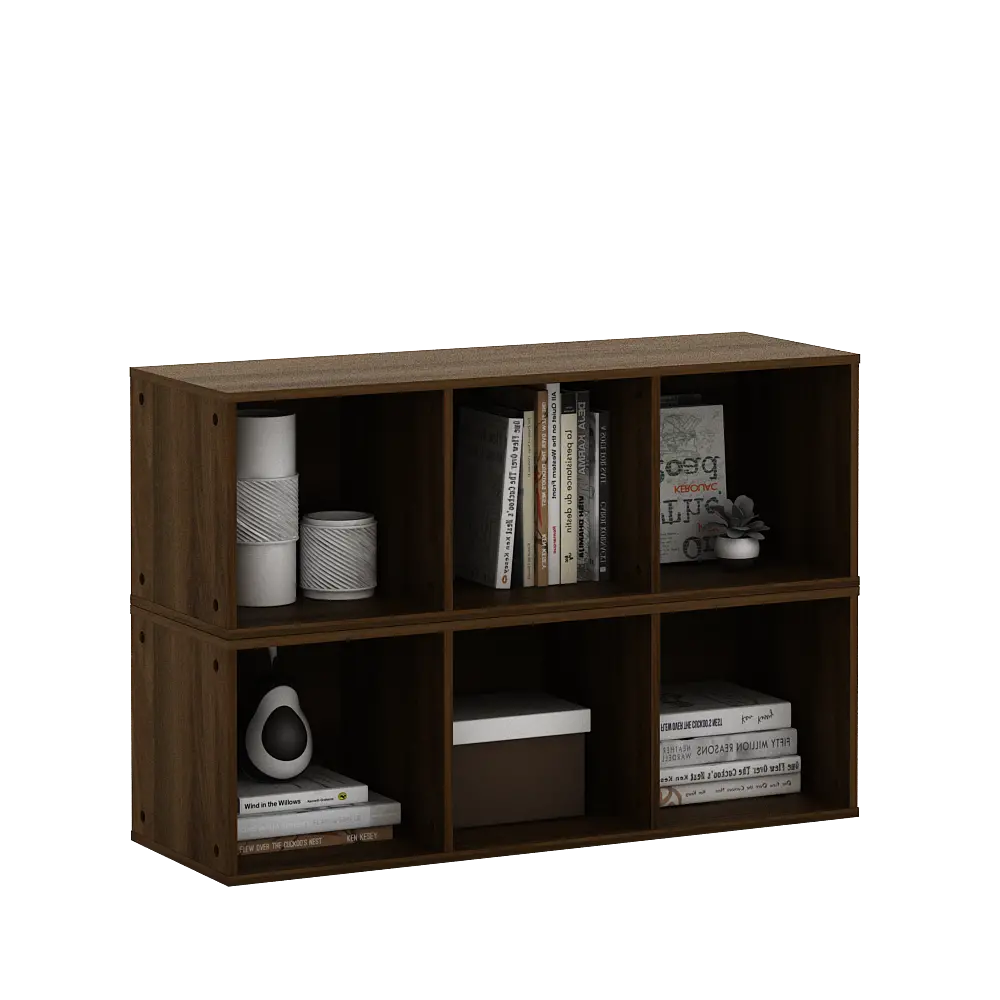 PIRA METROPOLIS - HAKO SU 3X1 RAK 3 SUSUN / RAK SUSUN SERBAGUNA / RAK BUKU warna BROWN WALNUT - PIRA METROPOLIS - foto 5
