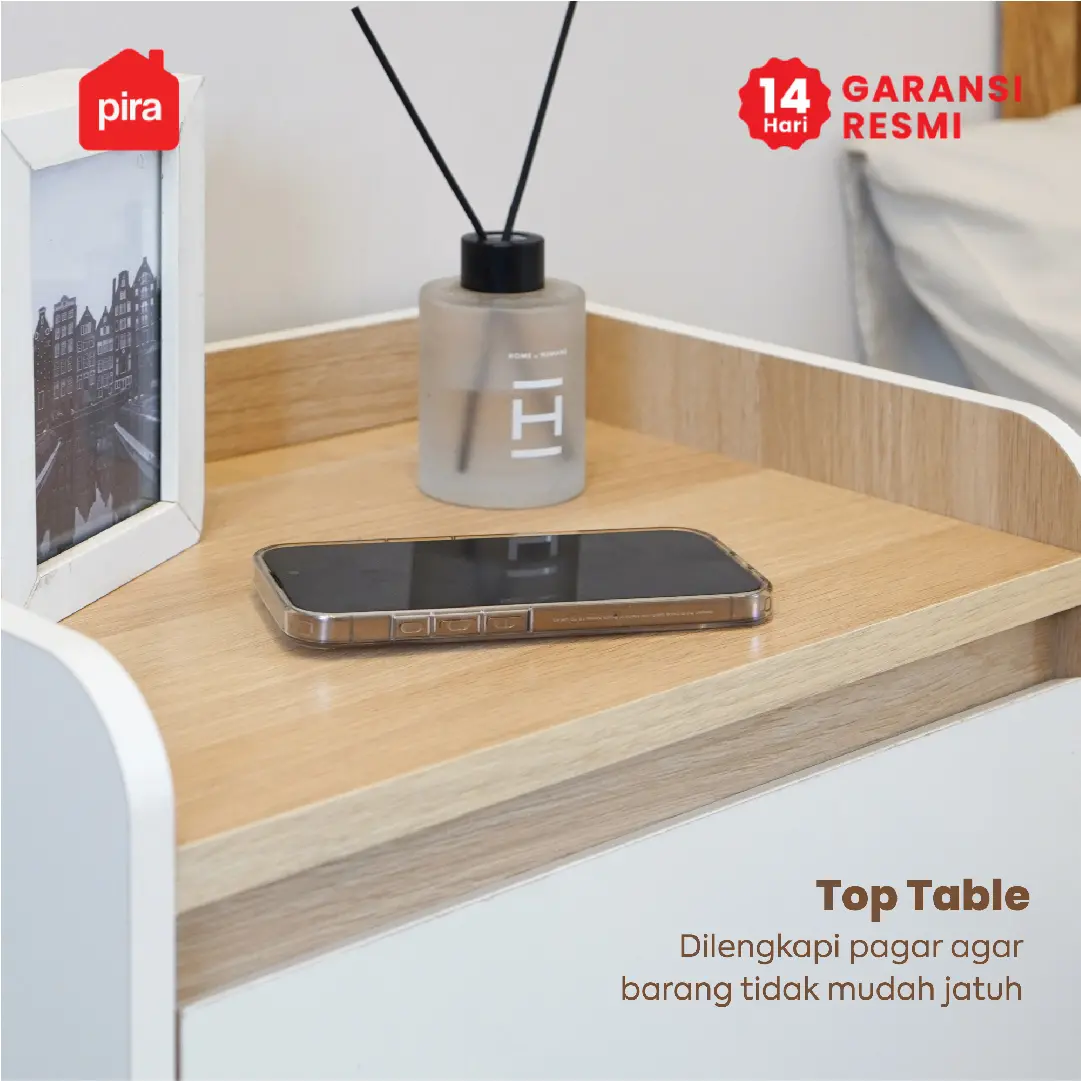PIRA METROPOLIS - NILS CH3 LEMARI LACI 3 SUSUN / DRAWER / LEMARI SUSUN warna WHITE - PRO OAK - PIRA METROPOLIS - foto 8
