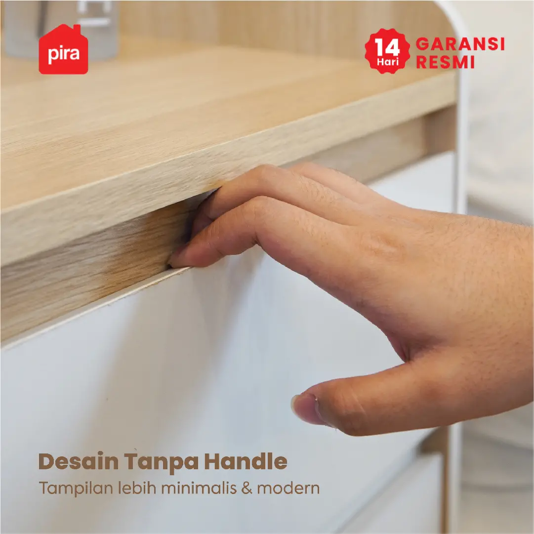 PIRA METROPOLIS - NILS CH3 LEMARI LACI 3 SUSUN / DRAWER / LEMARI SUSUN warna WHITE - PRO OAK - PIRA METROPOLIS - foto 9