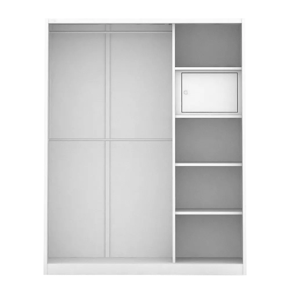 PIRA - SCHON 150A N MWDSL LEMARI PAKAIAN BESI SLIDING / PINTU GESER warna WHITE - PIRA - foto 8