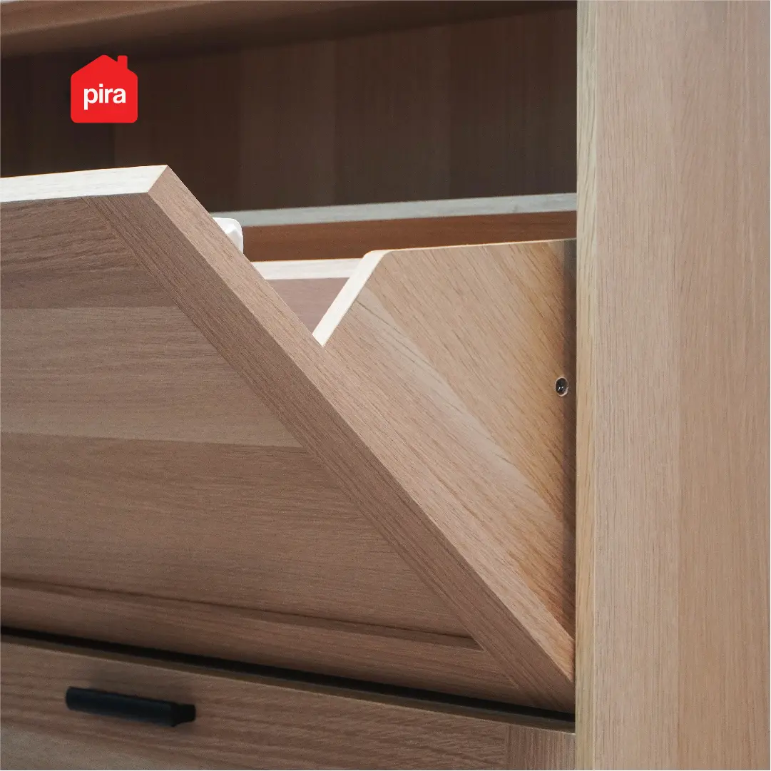PIRA METROPOLIS - YORK SR RAK SEPATU / LEMARI SEPATU / RAK SEPATU SUSUN TERTUTUP / RAK SEPATU ROTAN warna PRO OAK - PIRA METROPOLIS - foto 4