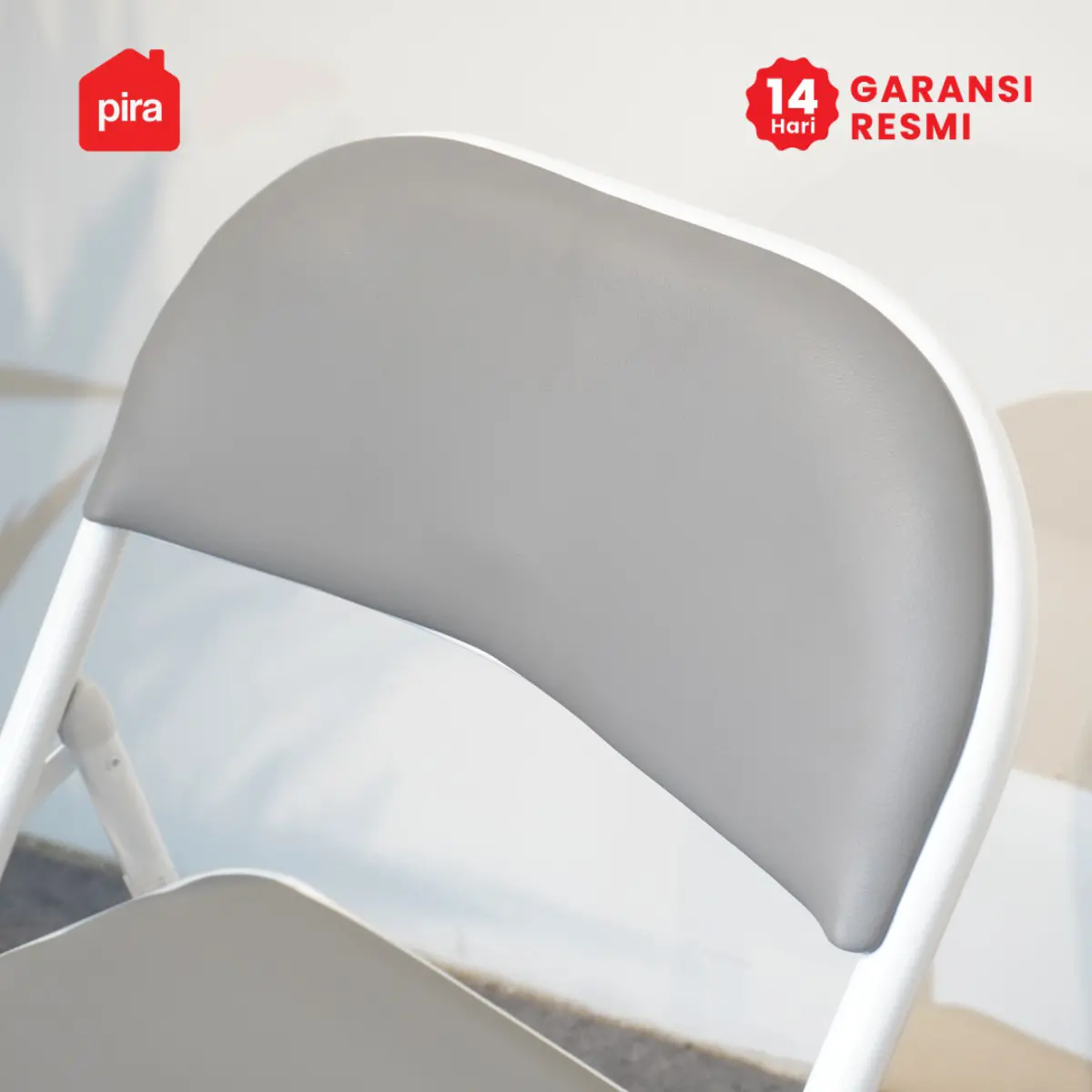 PIRA - SOLO AVA CH45 KURSI LIPAT OUTDOOR / KURSI LIPAT / KURSI CAFE warna WHITE - GREY - PIRA - foto 5