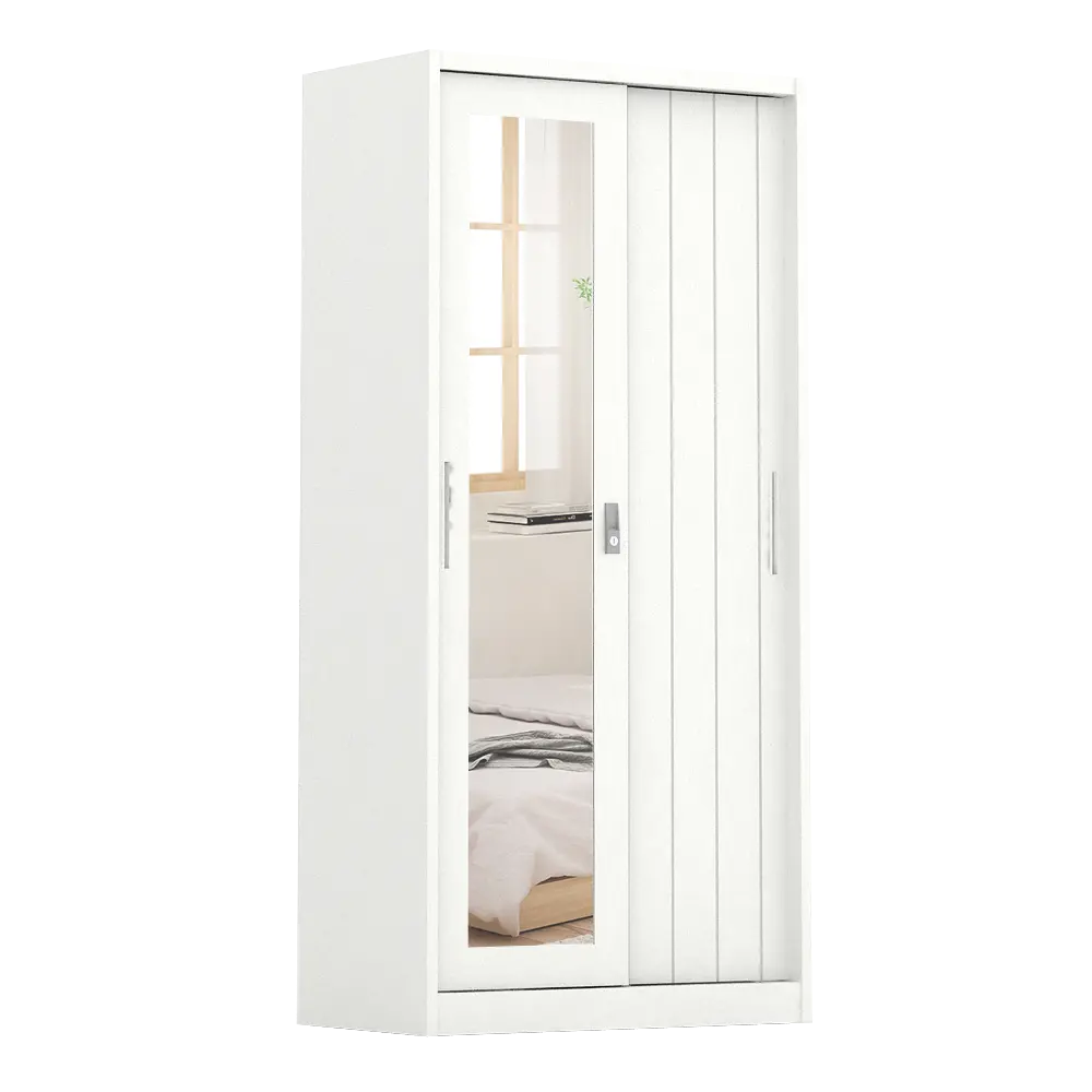 PIRA - SAXON 90 A MWDSL LEMARI PAKAIAN BESI SLIDING / PINTU GESER warna LIGHT MARBLE - WHITE - PIRA - foto 4