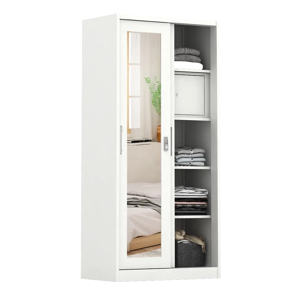 PIRA - SAXON 90 A MWDSL LEMARI PAKAIAN BESI SLIDING / PINTU GESER warna LIGHT MARBLE - WHITE - PIRA - foto 7