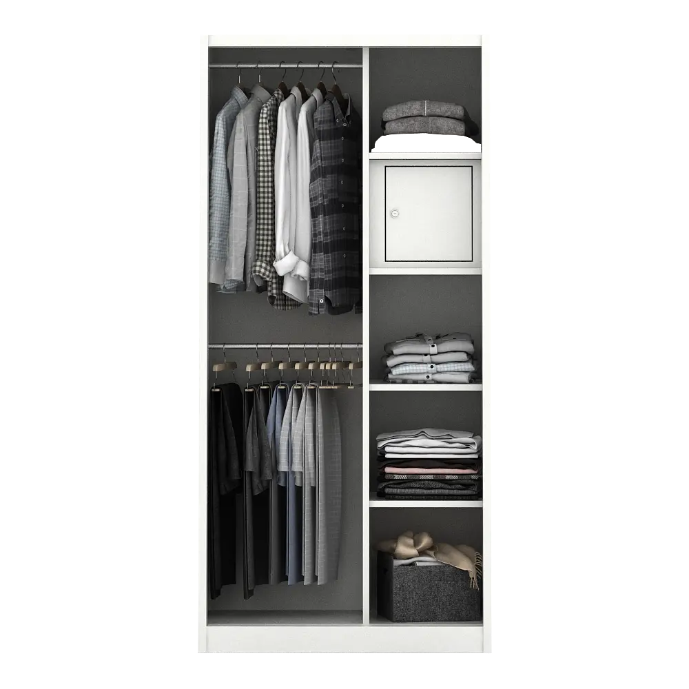 PIRA - SAXON 90 A MWDSL LEMARI PAKAIAN BESI SLIDING / PINTU GESER warna LIGHT MARBLE - WHITE - PIRA - foto 8