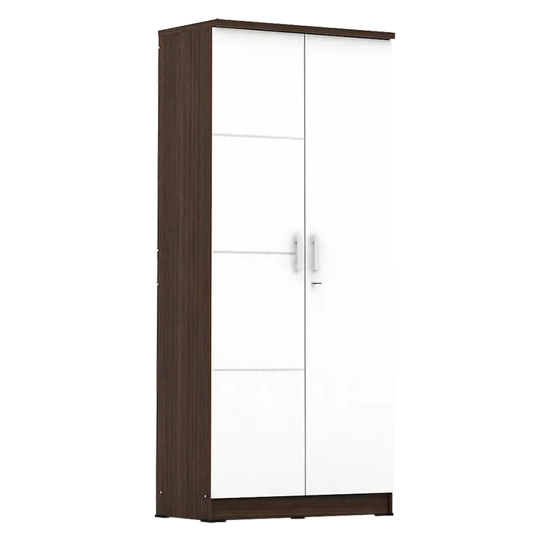 PIRA METROPOLIS - ALBA BAZ 2MN LT LEMARI PAKAIAN 2 PINTU warna AMERICAN WALNUT - WHITE - METROPOLIS - foto 4