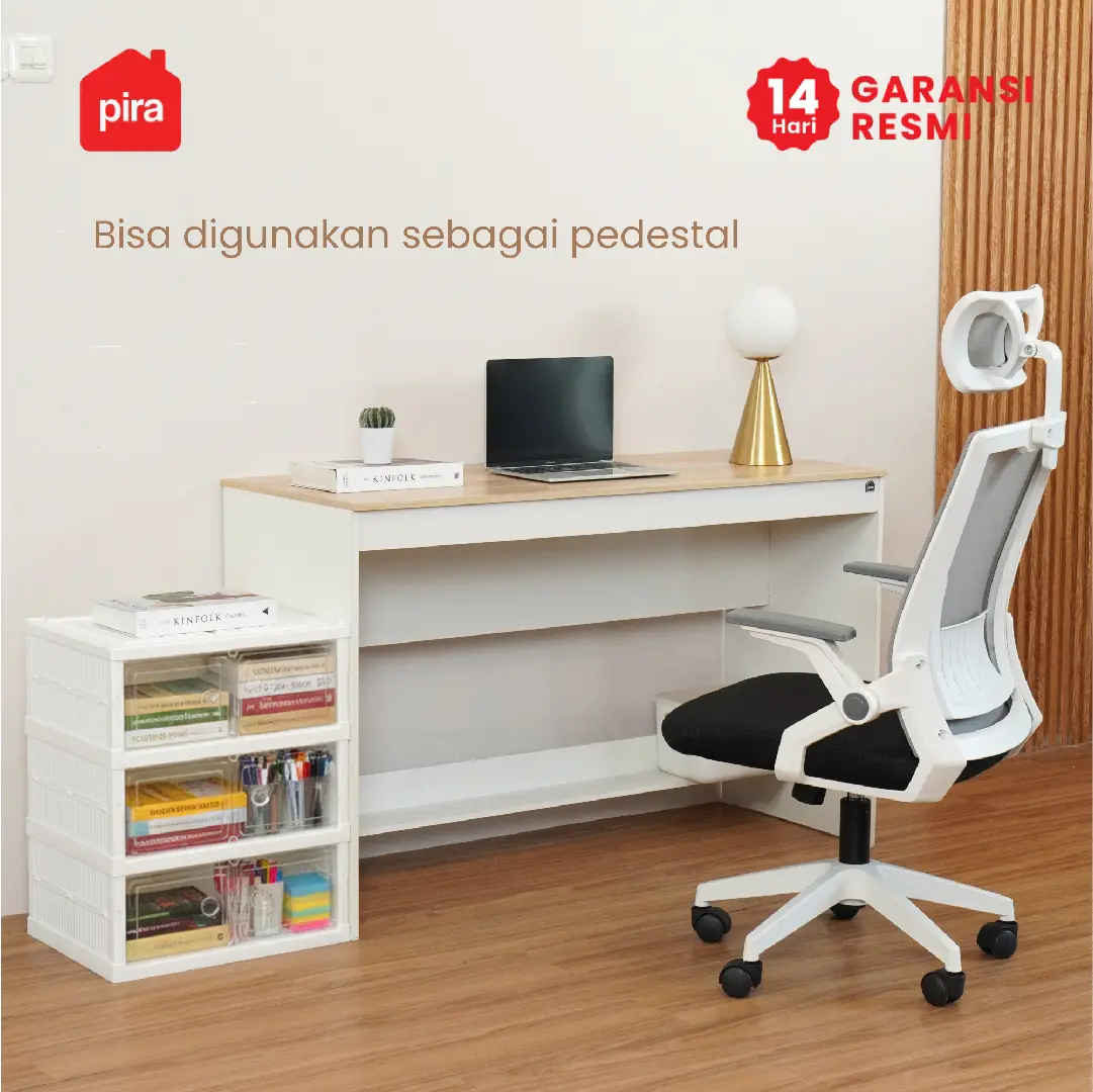 PIRA -  KIKA PSR RAK SEPATU LIPAT 2 PINTU / KOTAK SEPATU TRANSPARAN / RAK SEPATU SUSUN TERTUTUP warna WHITE - PIRA - foto 3