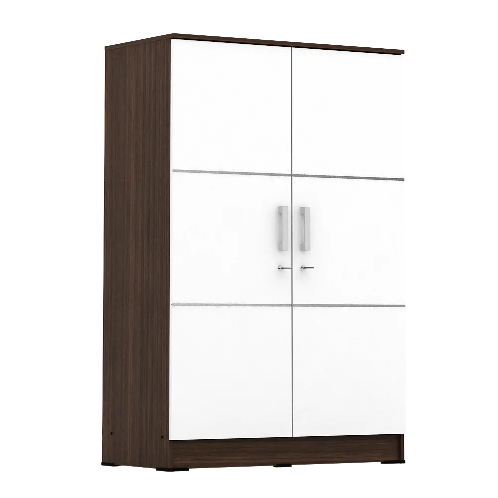 PIRA METROPOLIS - ALBA BAZ BL 80 LEMARI PAKAIAN ANAK warna AMERICAN WALNUT - WHITE - METROPOLIS - foto 4