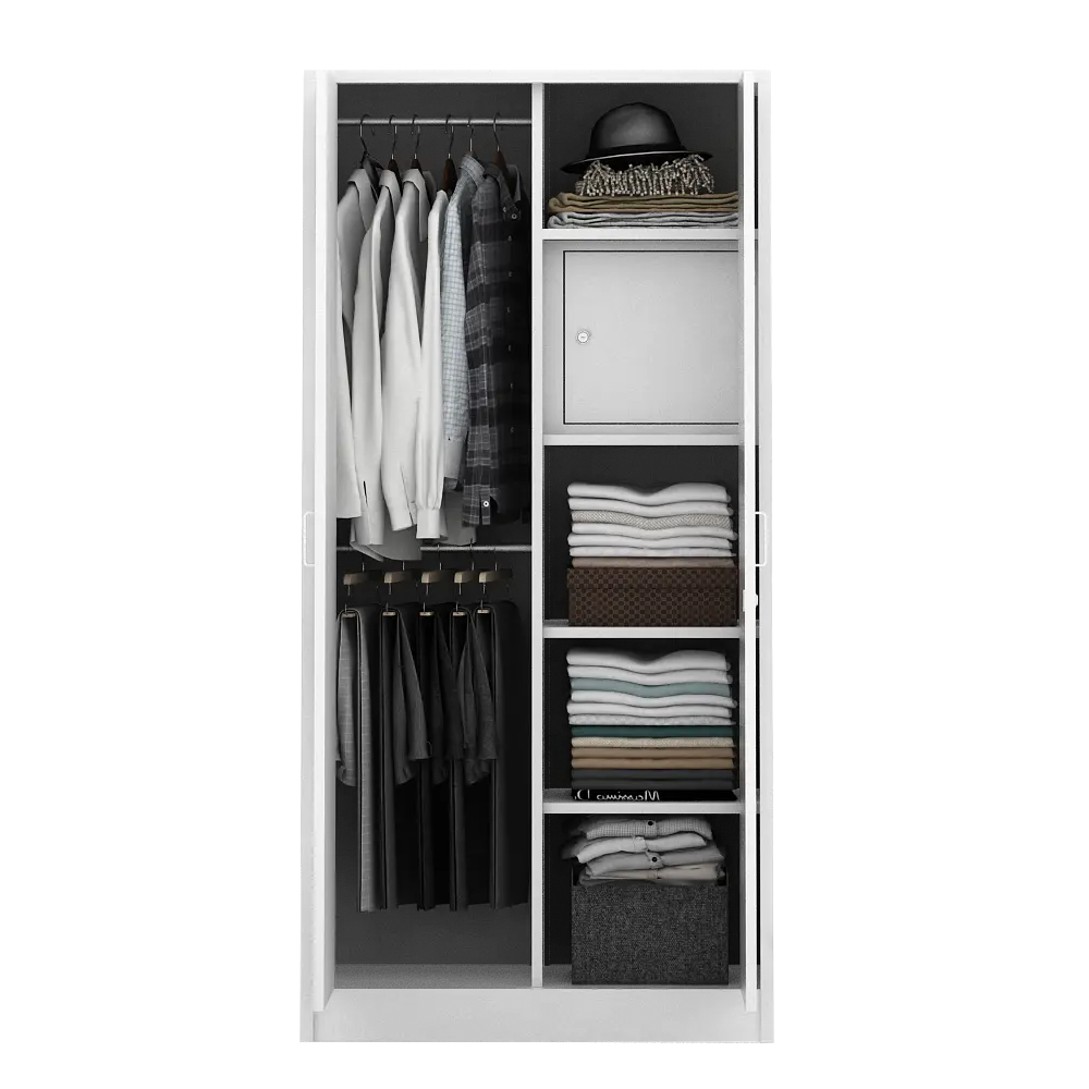 PIRA - LINIO 2P MWD LEMARI PAKAIAN BESI 2 PINTU warna WHITE - PIRA - foto 8