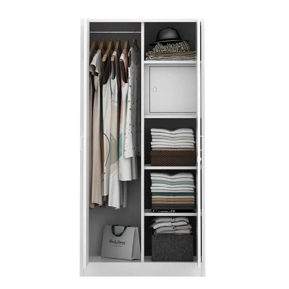 PIRA - LINIO 2P MWD LEMARI PAKAIAN BESI 2 PINTU warna WHITE - PIRA - foto 9