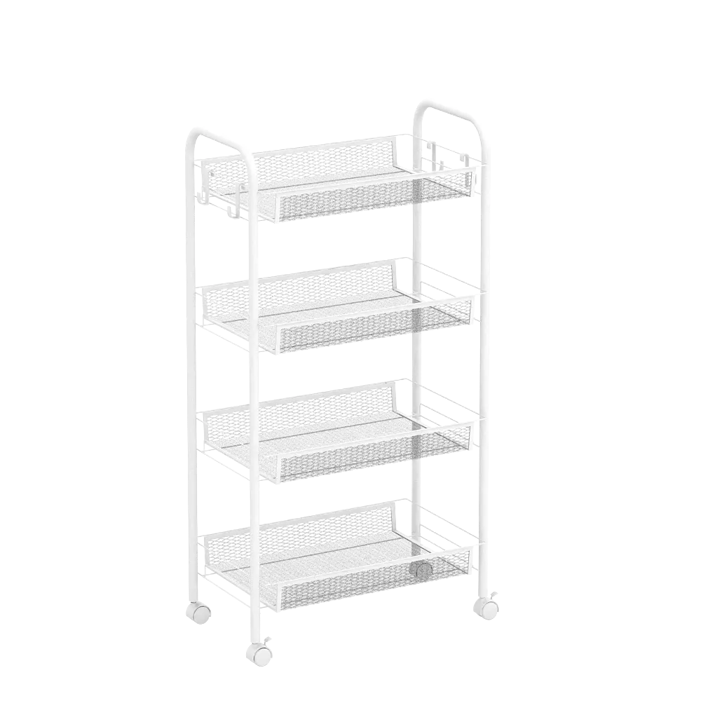 PIRA - GUMI MKT4 RAK TROLI / RAK SERBAGUNA / RAK BESI 3/ 4/ 5 SUSUN DENGAN RODA warna WHITE - PIRA - foto 5