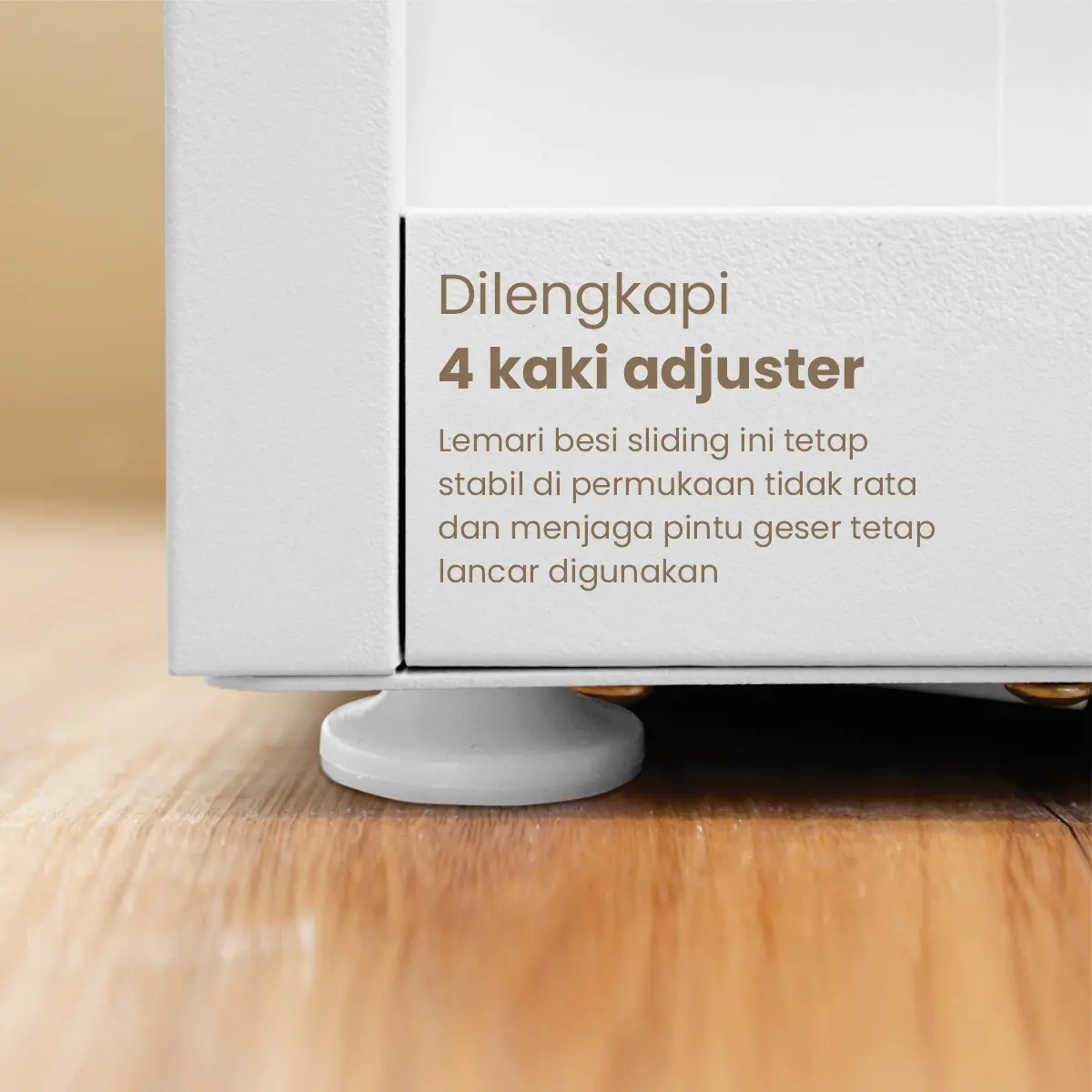 PIRA OX -  RALF 90A MWDSL LEMARI PAKAIAN BESI SLIDING / PINTU GESER warna WHITE - PIRA - foto 5