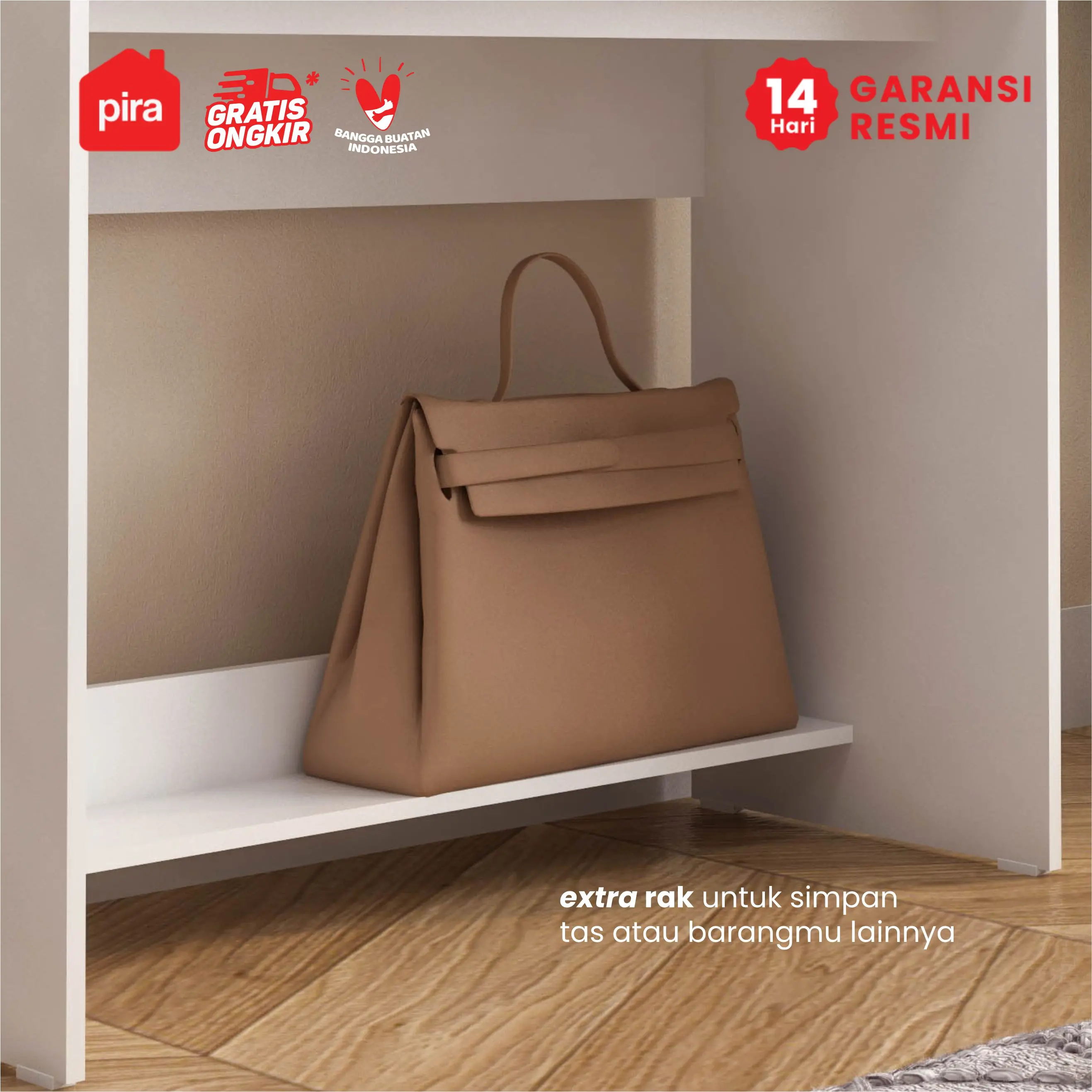 PIRA METROPOLIS -  SOLA DS80 SL MEJA RIAS DENGAN STOP KONTAK warna WHITE - PRO OAK - PIRA METROPOLIS - foto 5