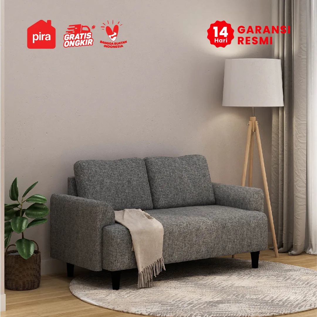 PIRA - AMARTA 2S SOFA 2 SEATER warna DARK GREY XO - PIRA - foto 1