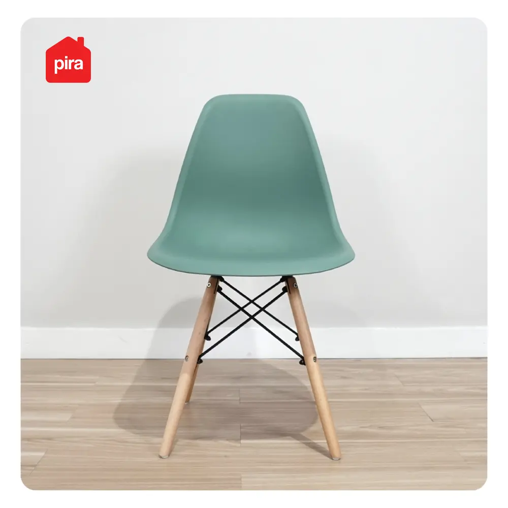 PIRA - BJORN DC KURSI KERJA / KURSI MAKAN / KURSI TERAS / KURSI CAFE / KURSI SANTAI / KURSI BELAJAR / KURSI PLASTIK warna DARK GREEN - PIRA - foto 2