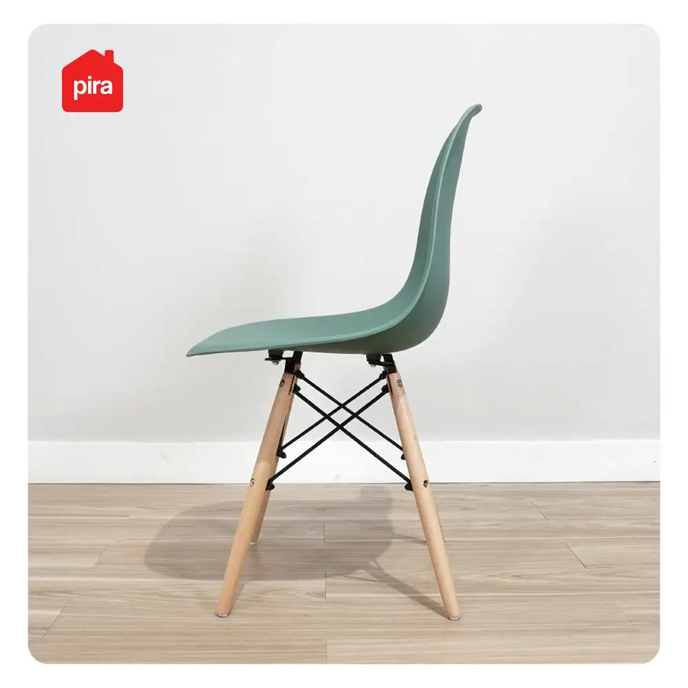 PIRA - BJORN DC KURSI KERJA / KURSI MAKAN / KURSI TERAS / KURSI CAFE / KURSI SANTAI / KURSI BELAJAR / KURSI PLASTIK warna DARK GREEN - PIRA - foto 3