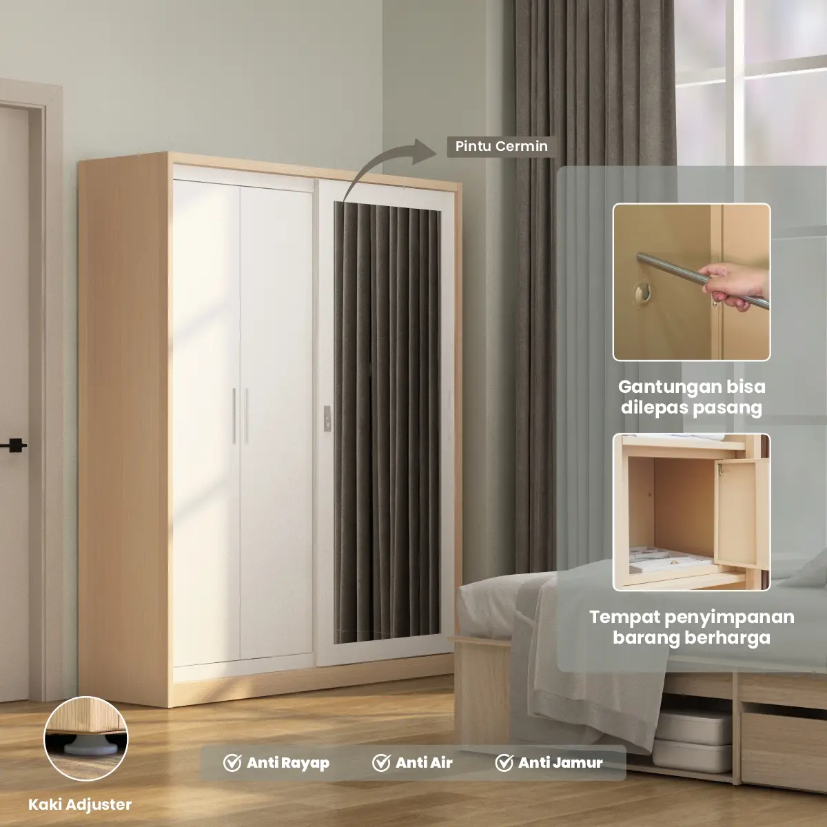 ASHTON 160 SSL MWD warna LIGHT ASH - WHITE - PIRA - foto 3