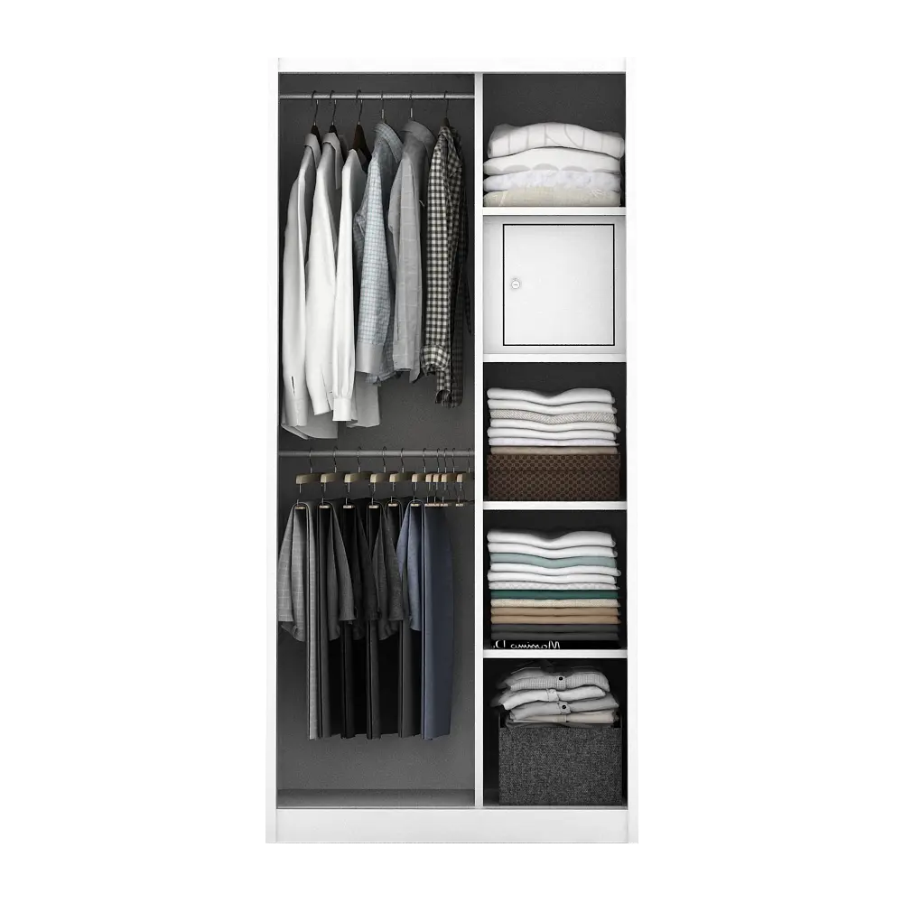 PIRA - SCHON 90A MWDSL LEMARI PAKAIAN BESI SLIDING / PINTU GESER warna WHITE - PIRA - foto 9