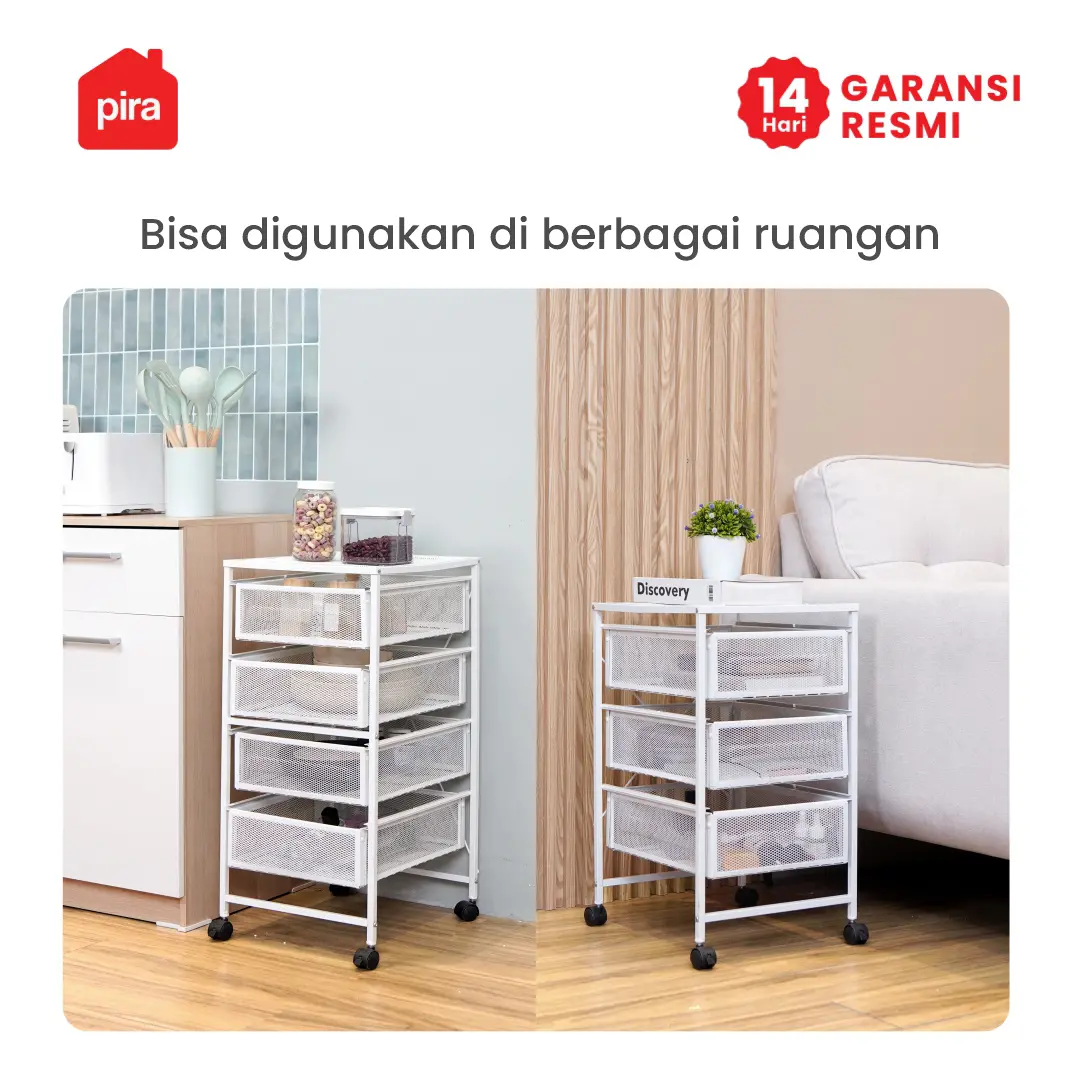 PIRA METROPOLIS - ALVA MCH3 RAK LACI BESI / DRAWER PENYIMPANAN BESI / RAK SUSUN BESI / LACI DOKUMEN warna WHITE - PIRA METROPOLIS - foto 5