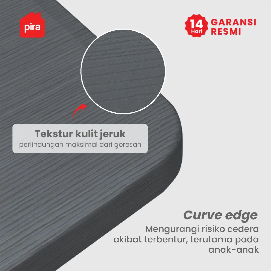 PIRA - FOLDA FD108 BC W SET MEJA LIPAT OUTDOOR / MEJA SERBAGUNA / MEJA PIKNIK / MEJA MAKAN warna DARK GREY - PIRA - foto 5