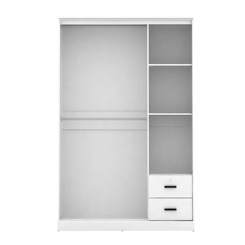 PIRA METROPOLIS - YORK 3P 2DR LEMARI PAKAIAN 3 PINTU DENGAN 2 LACI warna WHITE - PIRA METROPOLIS - foto 10