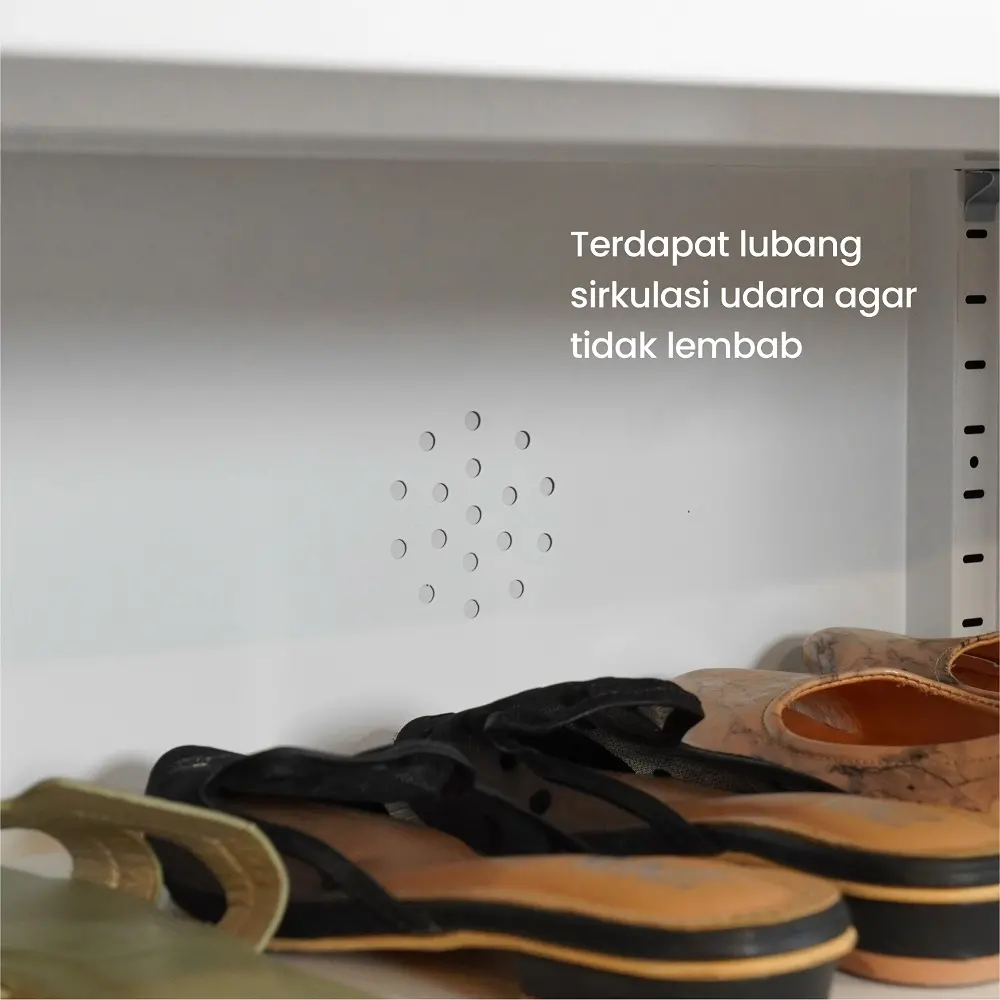 PIRA - BOLT MSR DR RAK SEPATU / LEMARI SEPATU BESI / RAK BESI SERBAGUNA warna WHITE - PIRA - foto 4
