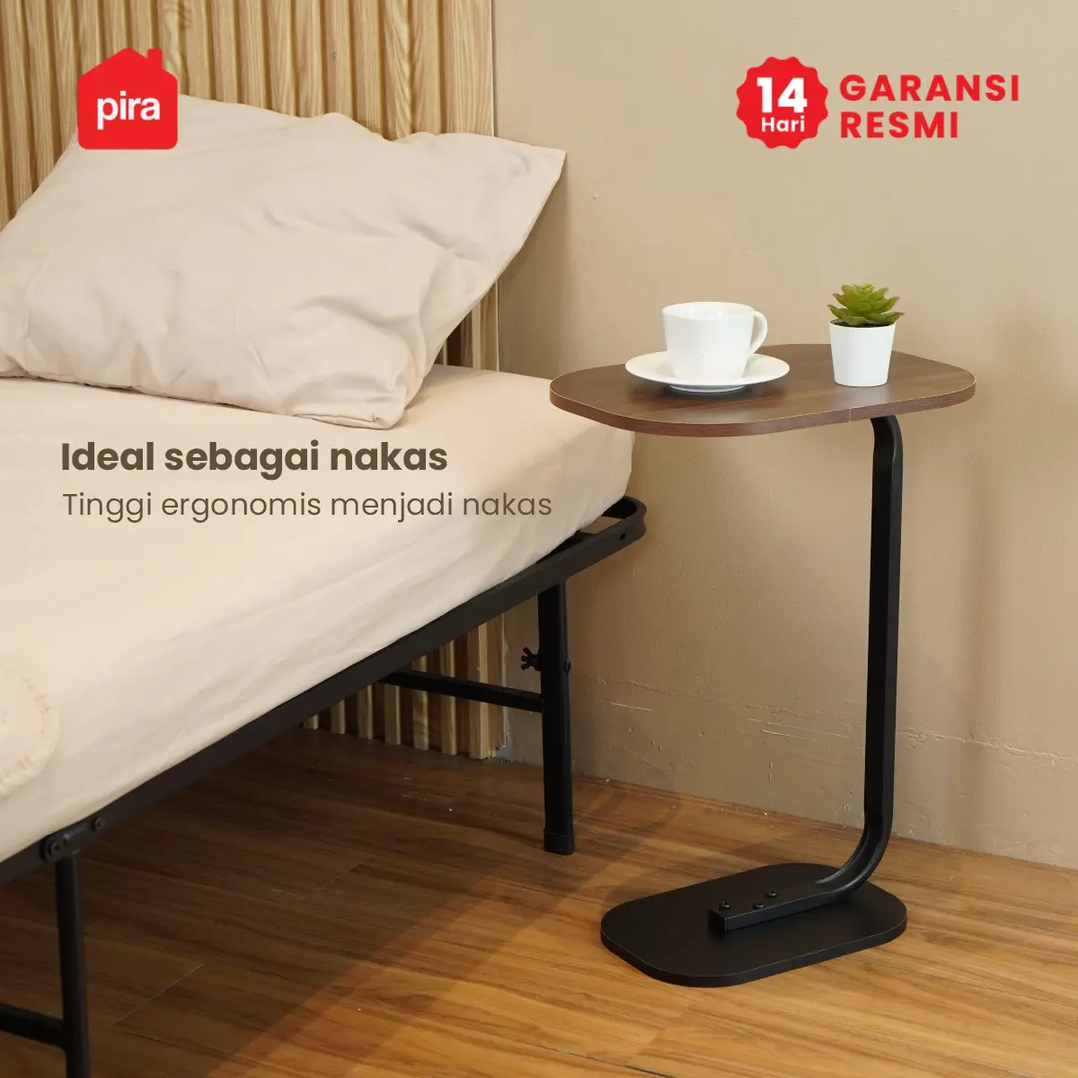 PIRA - TOGI ET40 MEJA KOPI / MEJA KECIL / MEJA SUDUT SOFA / MEJA SAMPING warna BROWN WALNUT - PIRA - foto 6