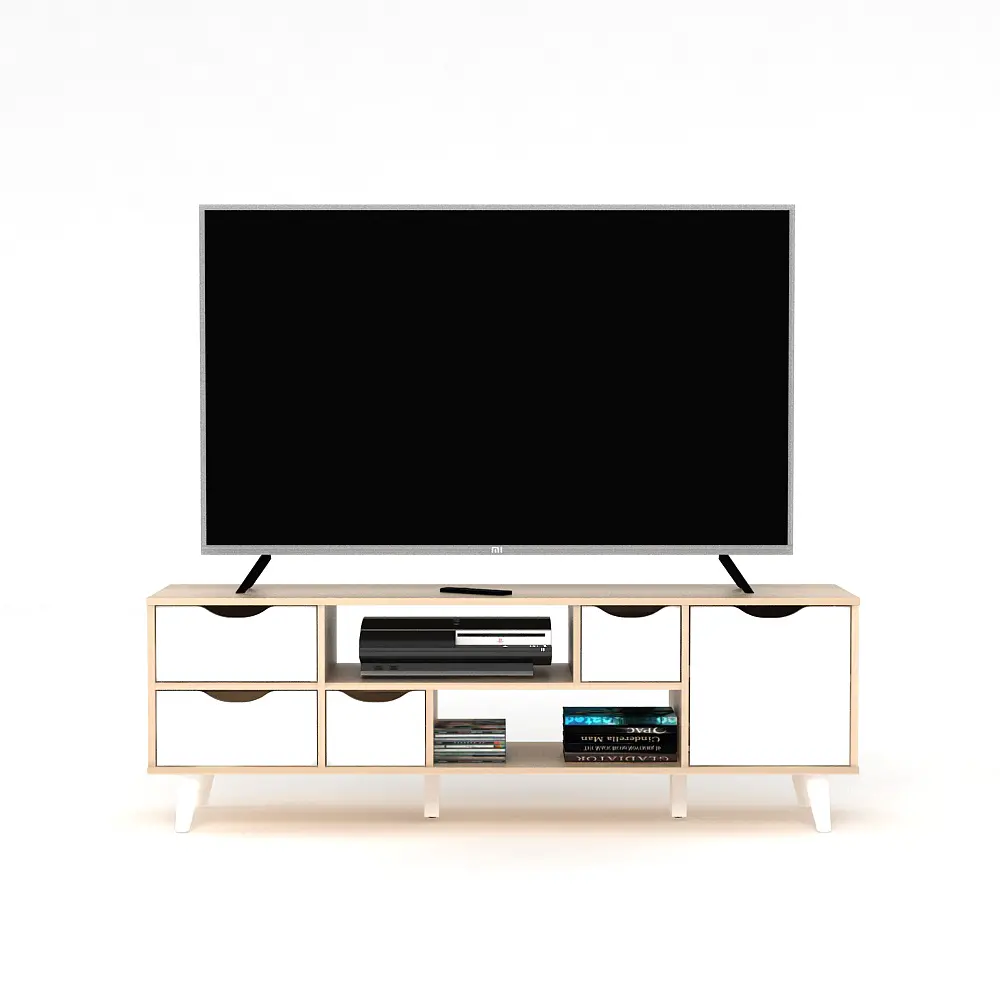 PIRA METROPOLIS OX -  FUJI TV120 MEJA TV / RAK TV MINIMALIS warna PRO OAK - WHITE - PIRA METROPOLIS OX - foto 5