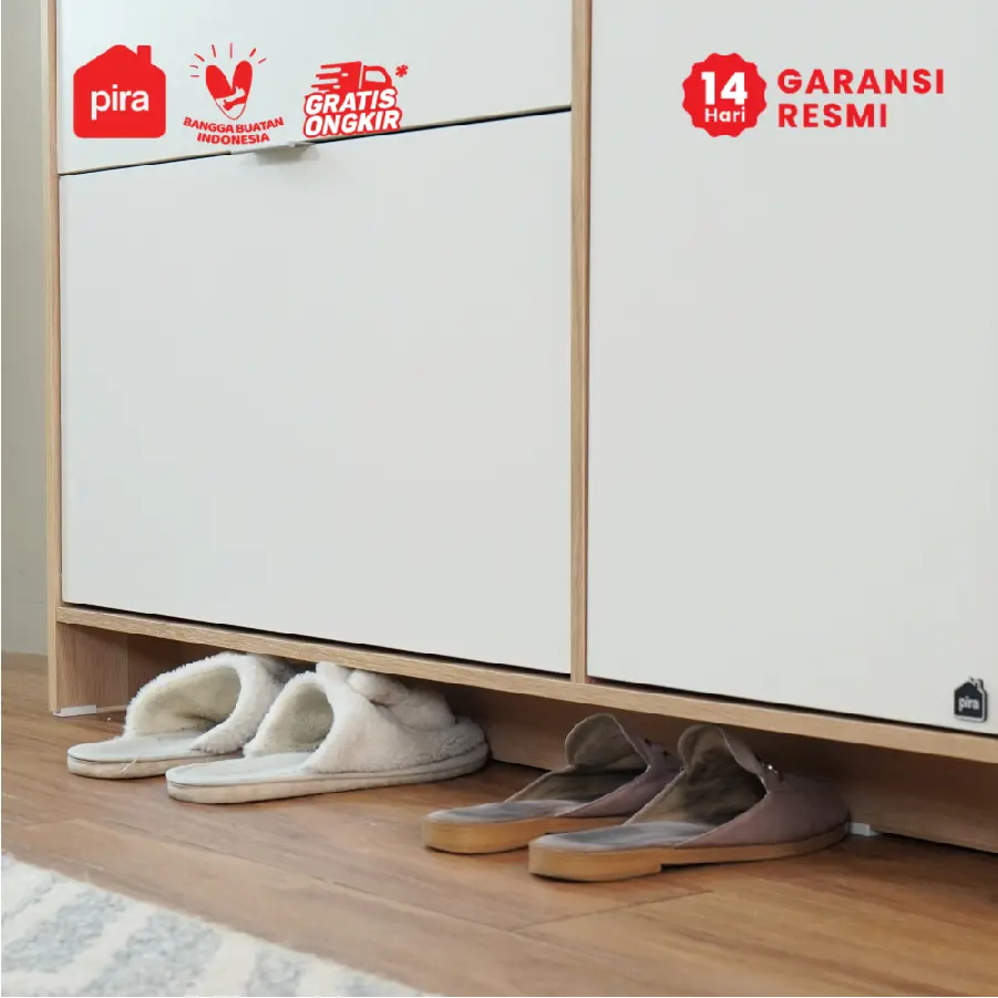PIRA METROPOLIS - SIMON SR110P RAK SEPATU / LEMARI SEPATU TERTUTUP warna PRO OAK - WHITE - PIRA METROPOLIS - foto 10