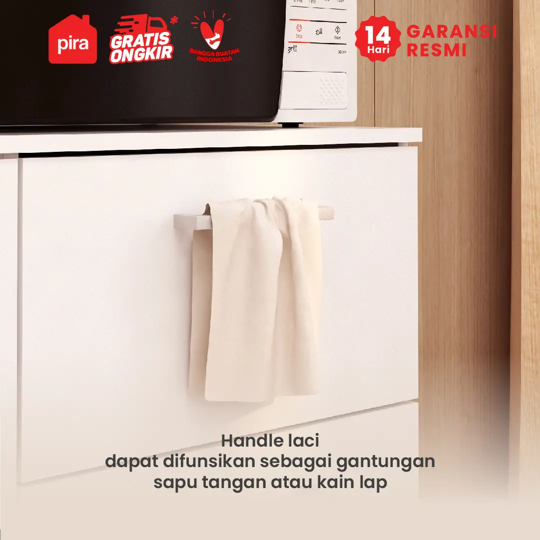 PIRA METROPOLIS OX -  ARUNA SB120 BUFET / RAK DAPUR / KITCHEN SET BAWAH DAPUR / LEMARI DAPUR warna WHITE - PIRA METROPOLIS OX - foto 5