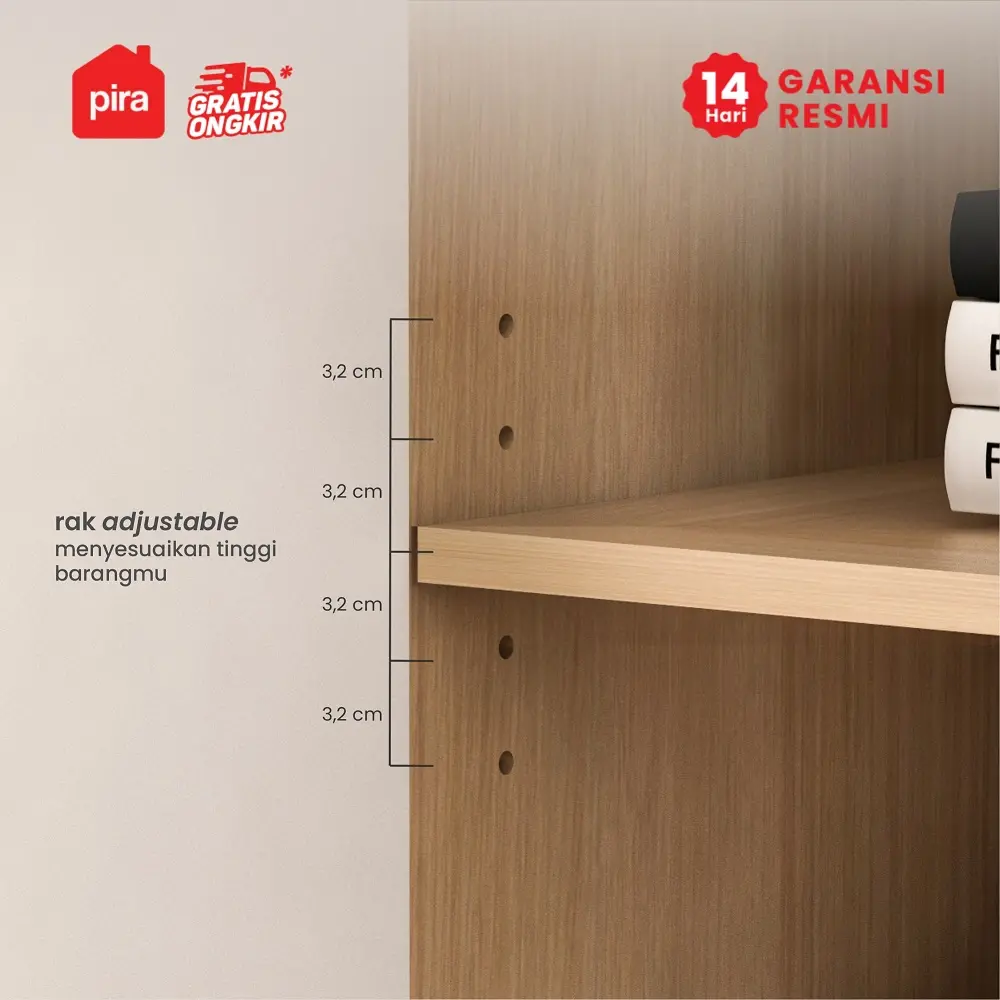 PIRA METROPOLIS OX - ARUNA SB151 BUFET / RAK DAPUR / KITCHEN SET BAWAH DAPUR / LEMARI DAPUR warna PRO OAK - WHITE - PIRA METROPOLIS OX - foto 5