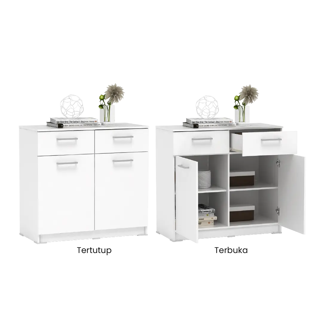 PIRA METROPOLIS OX - ARUNA SB81 BUFET / RAK DAPUR / KITCHEN SET BAWAH DAPUR / LEMARI DAPUR warna WHITE - PIRA METROPOLIS OX - foto 5