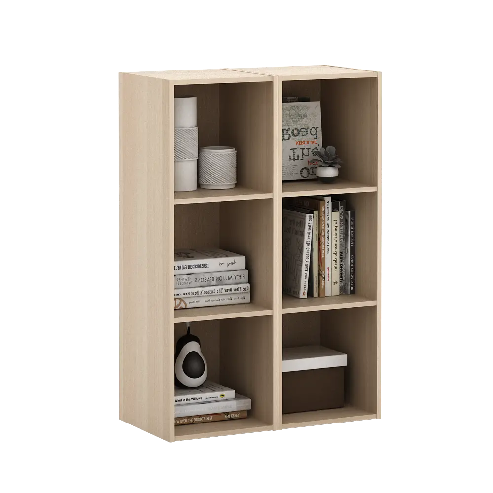 PIRA METROPOLIS  -  HAKO SU 3X1 RAK 3 SUSUN / RAK SUSUN SERBAGUNA / RAK BUKU warna PRO OAK - PIRA METROPOLIS - foto 4